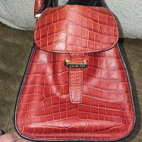 Michael Kors Crimson Crocodile Satchel - Picture 12 of 15